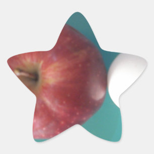 Ontbijtmaatjes: Twee eieren & een appel stilleven Ster Sticker