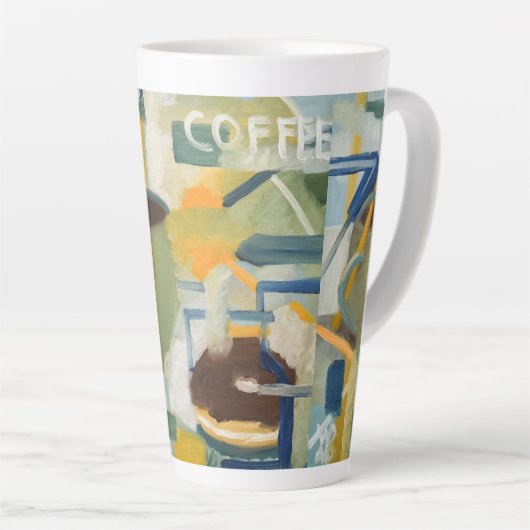 ontbijtmengsel latte mok (Rechterhoek)