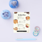 Ontbijtmenu, Restaurant Menu, Cafe Marketing Flyer (Enkel)