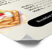 Ontbijtmenu, Restaurantmenu, Cafe Marketing Poster (Hoek)
