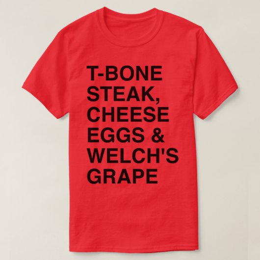 ontbijtmenu t-shirt (Design voorkant)