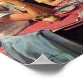 ontbijtontbijt bij het eten in de keuken poster (Hoek)