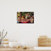 ontbijtontbijt bij het eten in de keuken poster (Keuken)