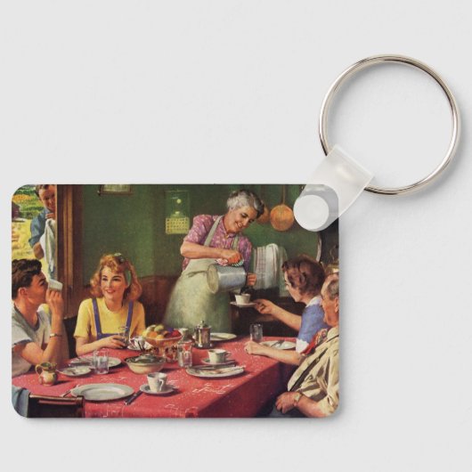  ontbijtontbijt bij het eten in de keuken sleutelhanger (Voorkant)