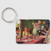 ontbijtontbijt bij het eten in de keuken sleutelhanger (Achterkant)