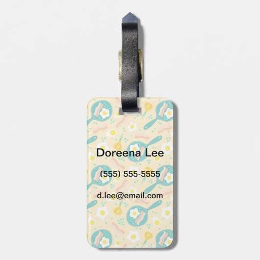 Ontbijtpatroon Bagagelabel (Achterkant verticaal)