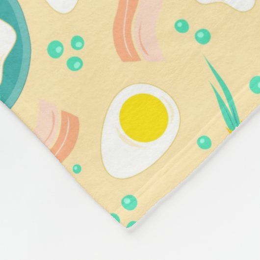 Ontbijtpatroon Fleece Deken (Hoek)