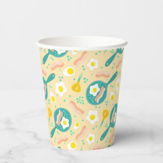 Ontbijtpatroon Papieren Bekers (Achterkant)