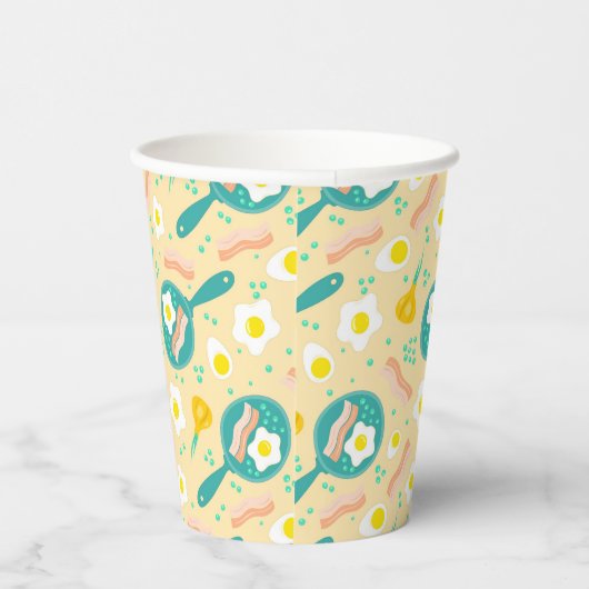 Ontbijtpatroon Papieren Bekers (Rechts)