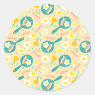Ontbijtpatroon Ronde Sticker