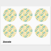 Ontbijtpatroon Ronde Sticker (Vel)