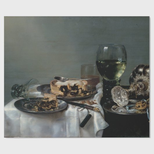 Ontbijttafel met Blackberry Pie van Heda Cadeaupapier (Vlak)