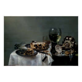 Ontbijttafel met Blackberry Pie van Heda Glossy Poster