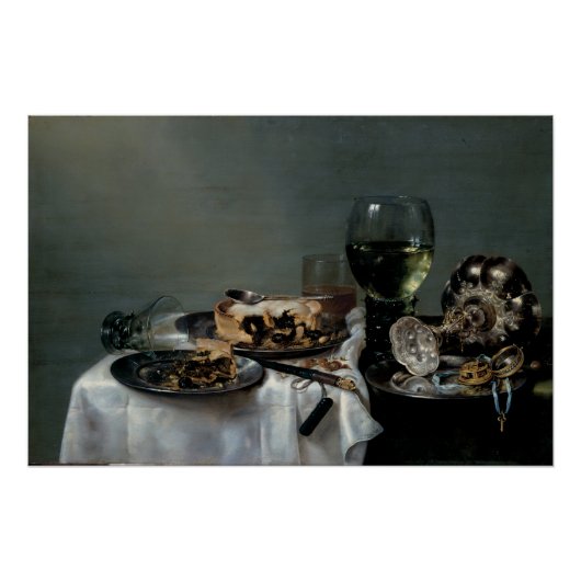 Ontbijttafel met Blackberry Pie van Heda Glossy Poster (Voorkant)