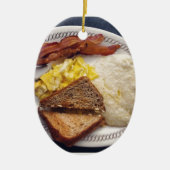 Ontbijttijd - Bacon Eggs Toast Grits Keramisch Ornament (Voorkant)