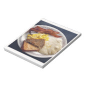 Ontbijttijd - Bacon Eggs Toast Grits Notitieblok (Linkerzijde)