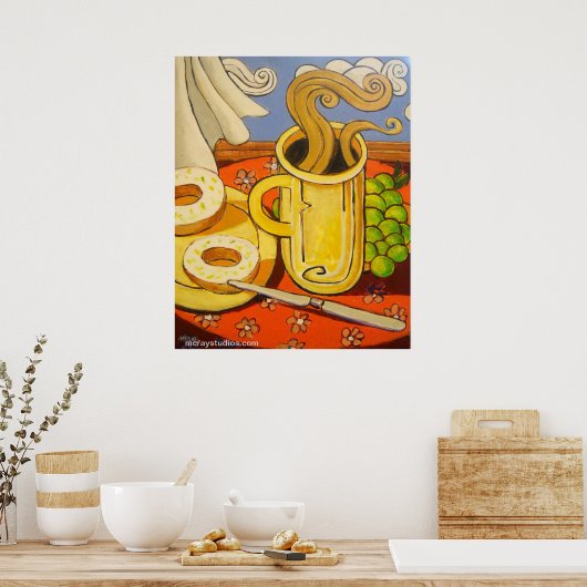 "Ontbijttijd" Poster (Keuken)