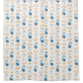 Ontbijtvoeding (alien) douchegordijn (Voorkant)