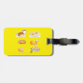 Ontbijtvoeding Koffie, Croissant, Eieren, Bagels Bagagelabel (Achterkant horizontaal)