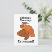 Ontbijtvoedsel van Croissant Briefkaart (Staand voorkant)