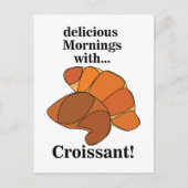 Ontbijtvoedsel van Croissant Briefkaart (Voorkant)