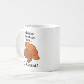 Ontbijtvoedsel van Croissant Koffiemok (Voorkant links)