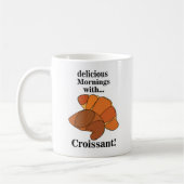 Ontbijtvoedsel van Croissant Koffiemok (Links)
