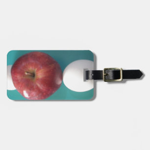Ontbijtvrienden: Twee eieren $ Een Apple Stilleven Bagagelabel