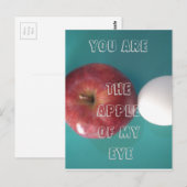 Ontbijtvrienden: Twee eieren $ Een Apple Stilleven Briefkaart (Voorkant / Achterkant)