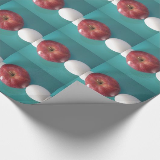 Ontbijtvrienden: Twee eieren $ Een Apple Stilleven Cadeaupapier (Hoek)