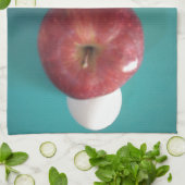 Ontbijtvrienden: Twee eieren $ Een Apple Stilleven Theedoek (Gevouwen)