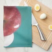 Ontbijtvrienden: Twee eieren $ Een Apple Stilleven Theedoek (Quarter Fold)