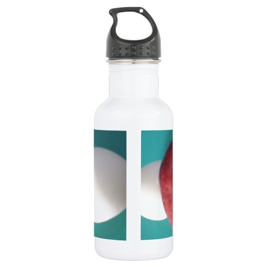 Ontbijtvrienden: Twee eieren $ Een Apple Stilleven Waterfles (Achterkant)