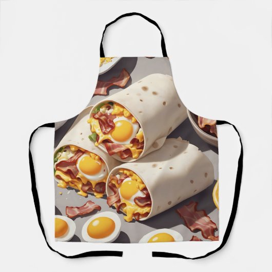Ontbijtwrap met Bacon Ei Kaas Schort (Voorkant)