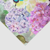 Ontbinding van Bouquet Floral Blue Butterfly Tissuepapier (Detail)