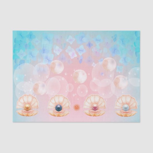 ontbinding van mermaid clam parelboomkwekerij tissuepapier (Voorkant)