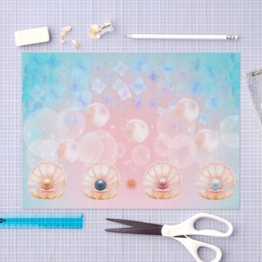 ontbinding van mermaid clam parelboomkwekerij tissuepapier (Craft)