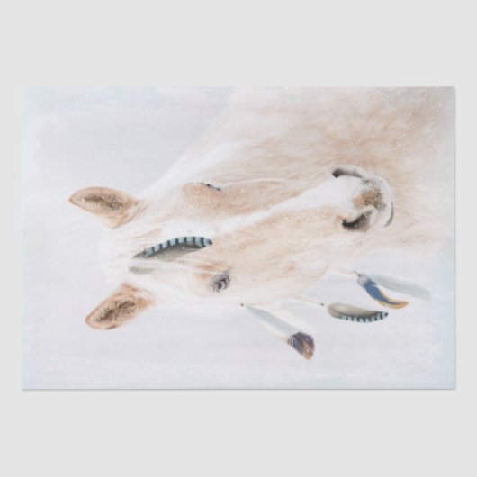 Ontbinding van Palomino Horse Fantasy Tissuepapier (Voorkant)