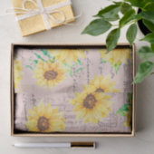 Ontbinding van zonnebloemen en Script Floral Tissuepapier (Geschenk)