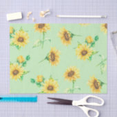 Ontbinding van zwevende groene zonnebloemen tissuepapier (Craft)