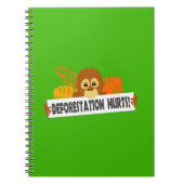 Ontbossing van orangutane dieren notitieboek (Voorkant)
