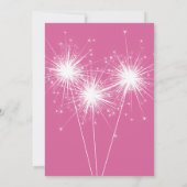 Ontbranden van Sparkles Sweet Sixteen Invitation f Kaart (Achterkant)
