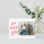 Ontbreekt u Bewerkbare Kleur Vakantie Foto Ansicht Feestdagenkaart (Staand voorkant)