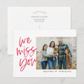 Ontbreekt u Bewerkbare Kleur Vakantie Foto Ansicht Feestdagenkaart (Voorkant / Achterkant)