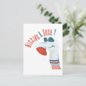 Ontbreekt u een sok? briefkaart (Staand voorkant)