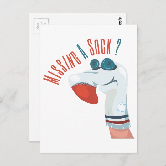 Ontbreekt u een sok? briefkaart (Voorkant / Achterkant)