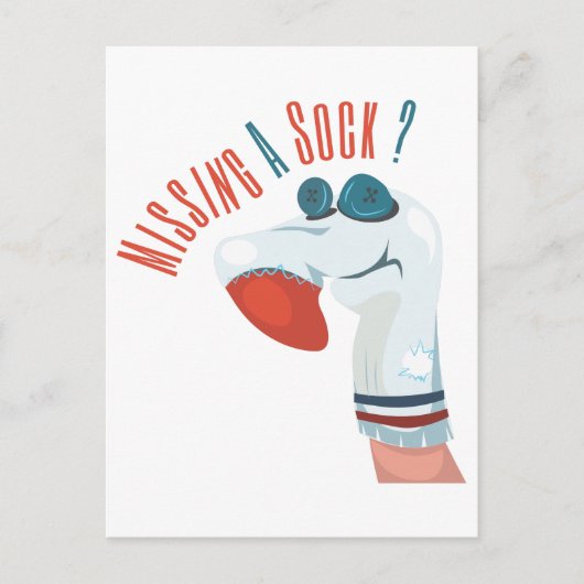 Ontbreekt u een sok? briefkaart (Voorkant)