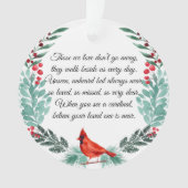 Ontbreekt u Memorial Cardinaal Greenery Acryl Ornament (voorkant)