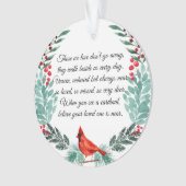 Ontbreekt u Memorial Cardinaal Greenery Acryl Ornament (voorkant)