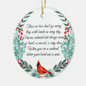 Ontbreekt u Memorial Cardinaal Greenery Keramisch Ornament (Links)